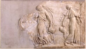 Relief représentant des ménades dansant, de Tunisie (marbre)